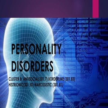 PERSONALITY DISORDERS DSM5