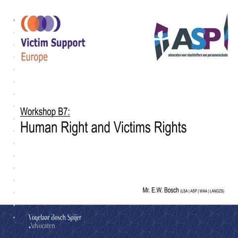 B7 Human Rights And Victims' Rights | PPT