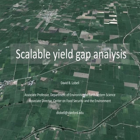 Scalable yield gap analysis