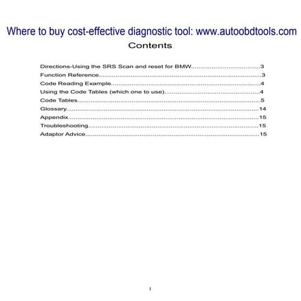 B800 bmw-airbag-srs-scan-reset-tool-user-manual