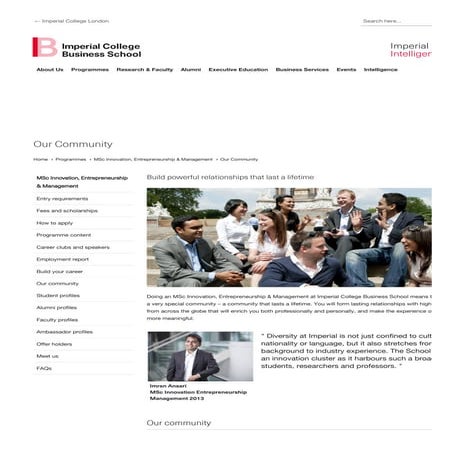 Imperial College Business School - Full-Time MBA brochure | PDF