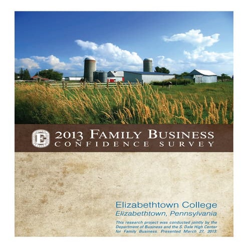 2013 Family Business Confidence Survey
