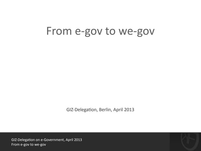 From e-gov to we-gov