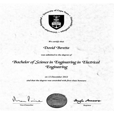 Official Transcript 2012 | PDF