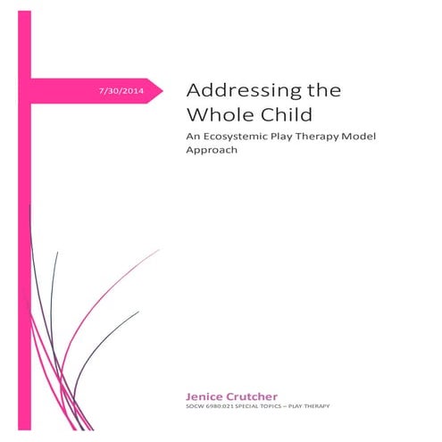 Play Therapy research paper
