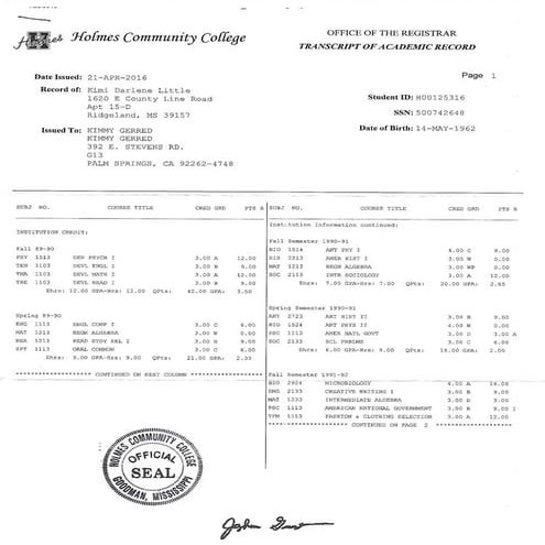Holmes Transcript PDF | PDF