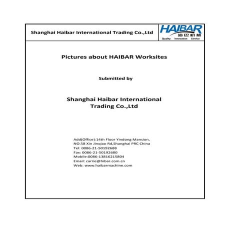 Cases of HAIBAR worksites 2