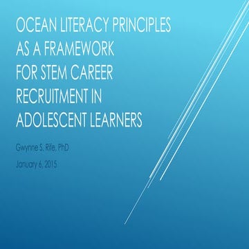 OCEAN LITERACY PRINCIPLES AS A FRAMEWORK pre | PDF