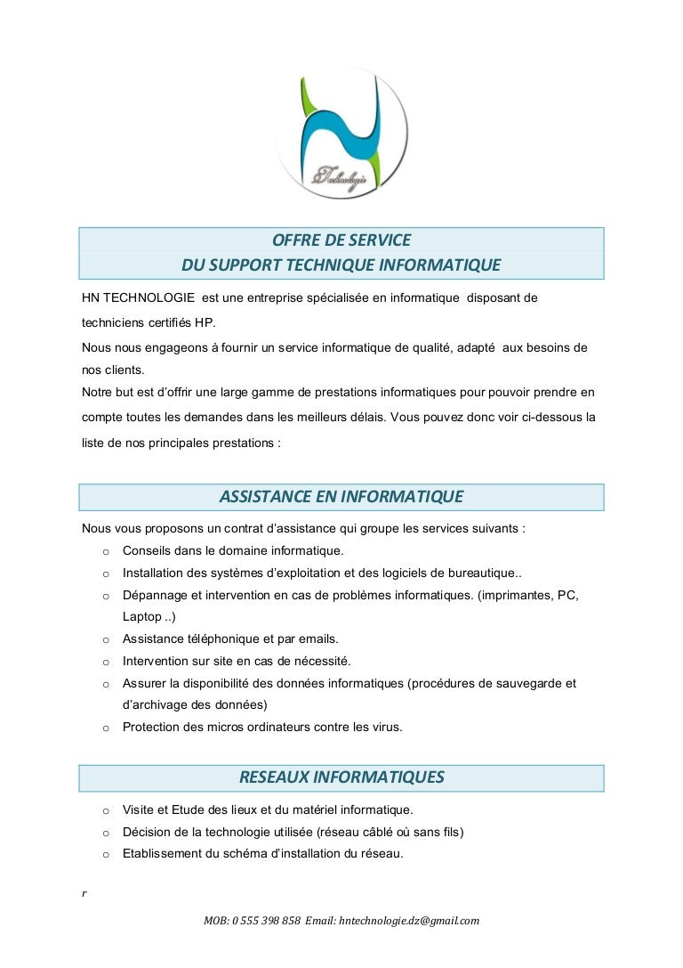offre de service