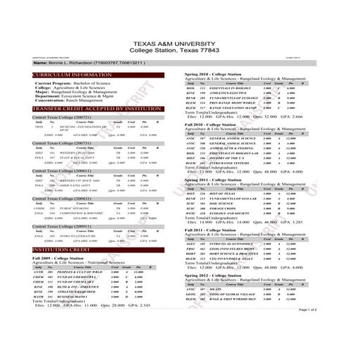 Spring 16 Transcript | PDF