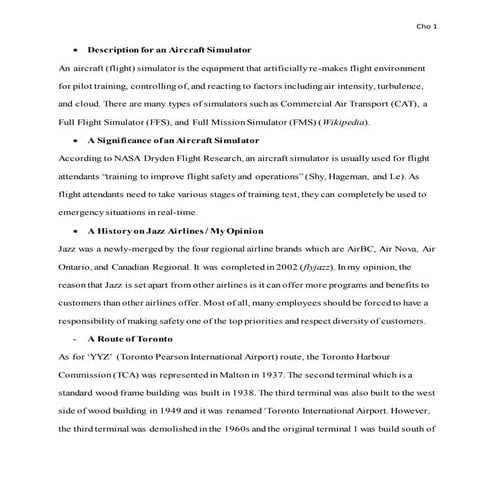 FIS JAZZ Simulator Assignment