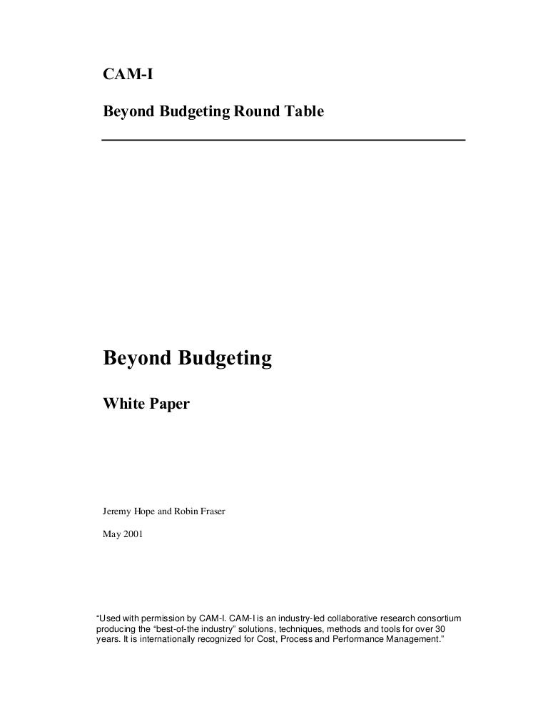 006 Beyond Budgeting