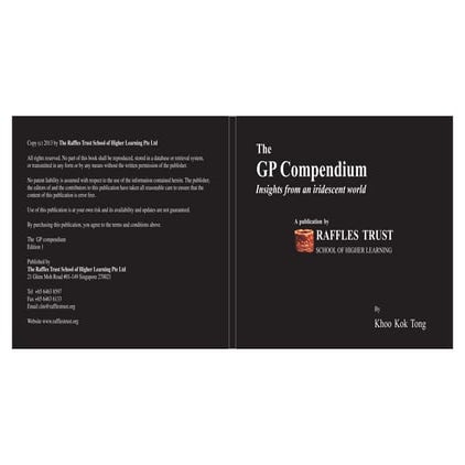 Raffles Trust GP Compendium Book 2013 - Cover
