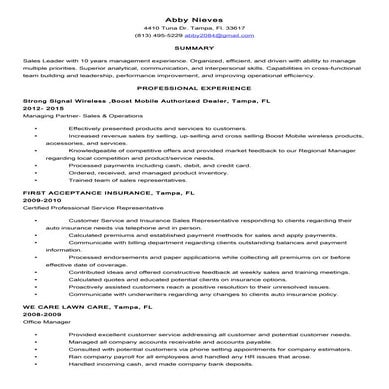 CBW resume | DOC