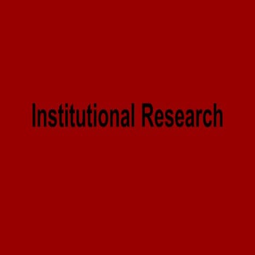 Institutional research