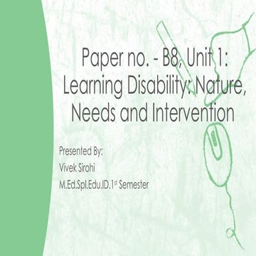 B8 Unit 1 for bed spl education semester 1