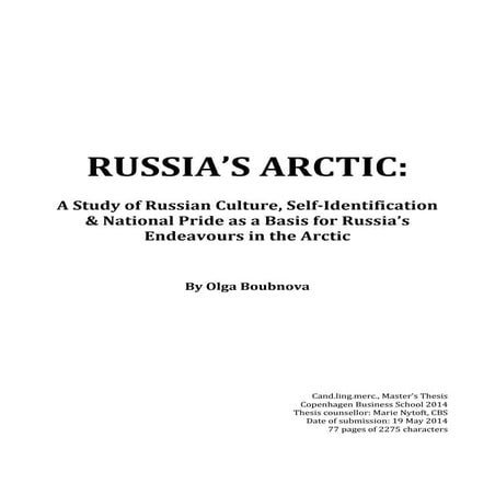 RUSSIA’S ARCTIC Olga Boubnova