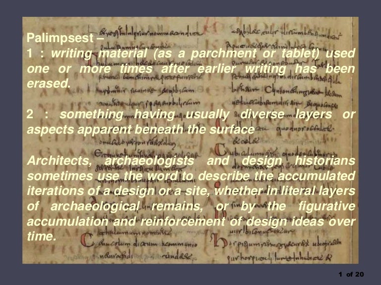 palimpsest how to end an essay