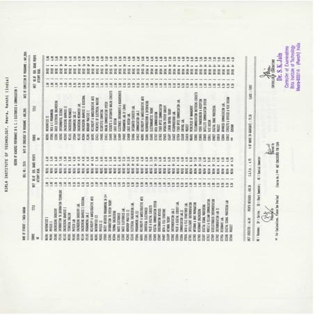 Academic Transcript | PDF