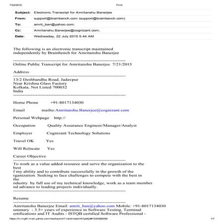 Brainbench Transcript