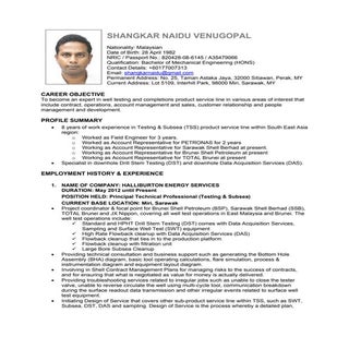 Shangkar Venugopal - Commercial CV ...
