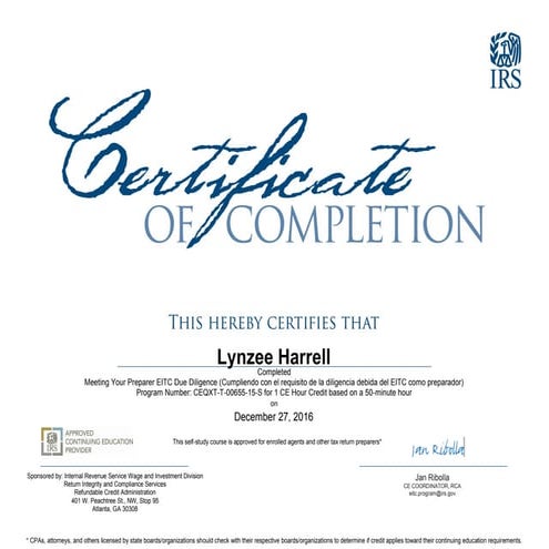 certificate