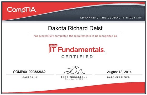 CompTIA A+ ce certificate | PDF