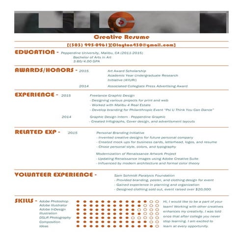 Creative Resume 2015