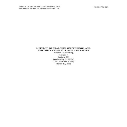 Starches Lab Report | DOCX