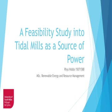 A Feasibility Study into Tidal Mills FINAL