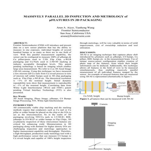 White Light Interferometry 3D Surface Profiler | PDF