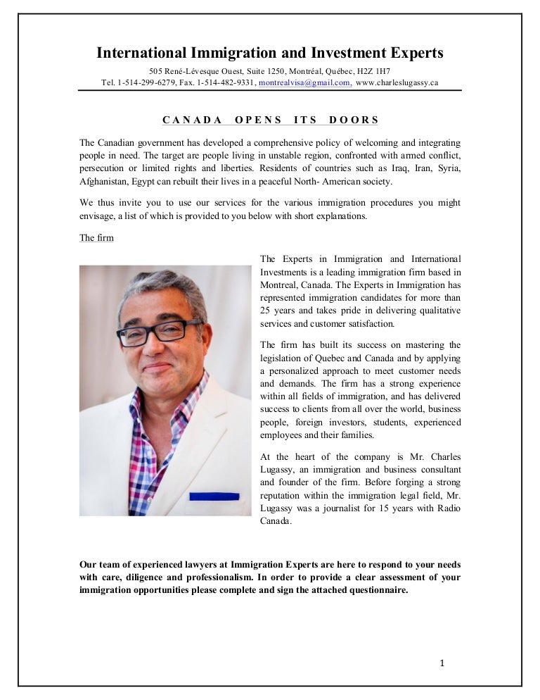 Experts In Immigration English