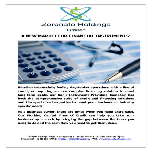 A NEW MARKET FOR FINANCIAL INSTRUMENTS1 | PDF