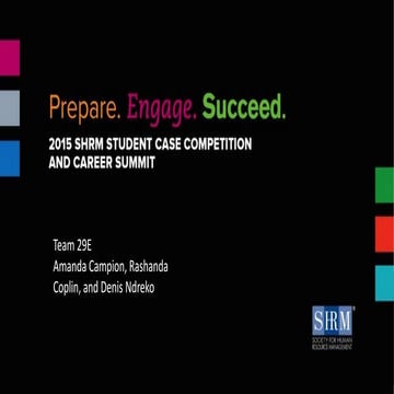2015 SHRM Case Competition Power Point Presentation Template