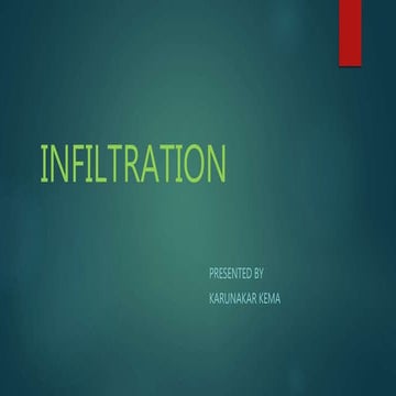 INFILTRATION PPT