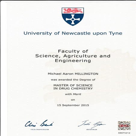 Masters Certificate