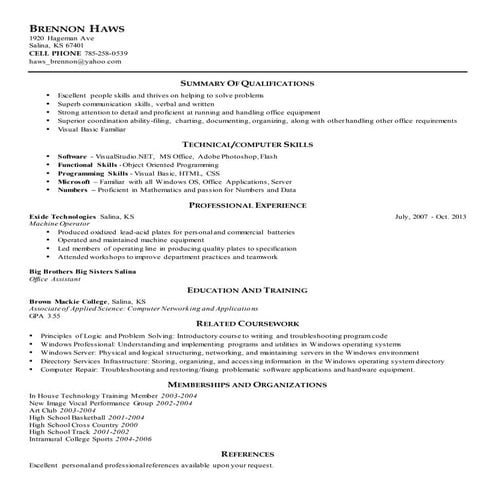 Db Resume | DOC