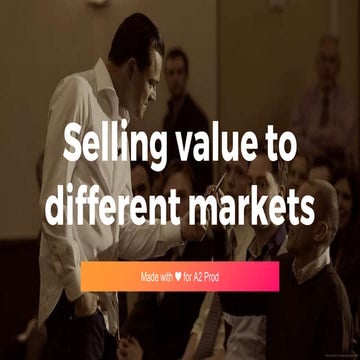 Selling Value to Different Customers