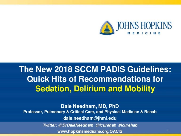 The New 2018 SCCM PADIS Guidelines Quick Hits of for…