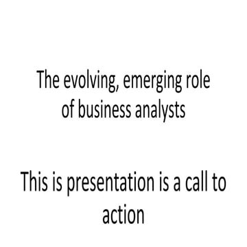 Call to action for business analysts