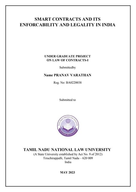 smart contracts research paper