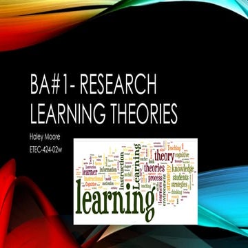 Learning Theories | PPTX