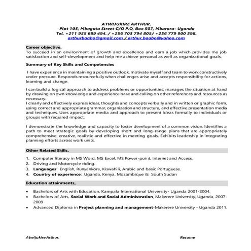 Godwin's cv | DOCX