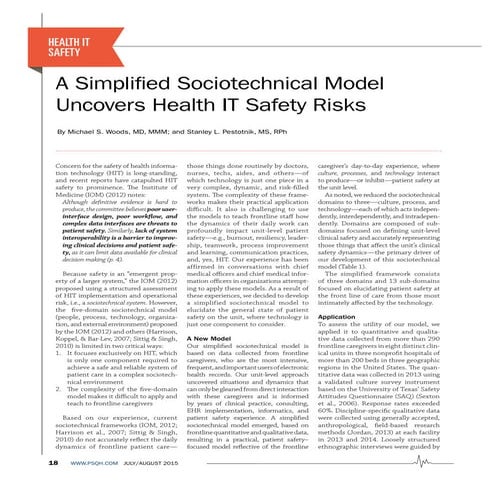 PSQH July-Aug 2015 Simplified ST Model - Woods-Pestotnik
