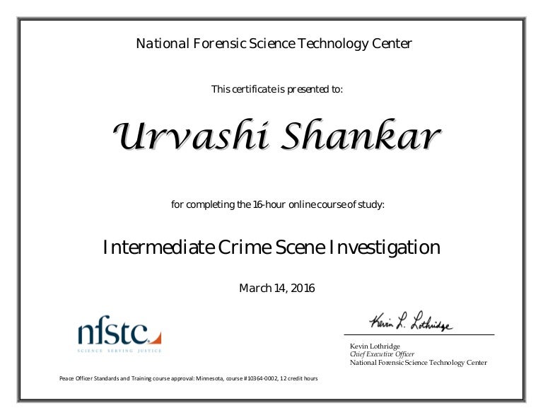Intermediate CSI Certificate