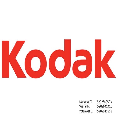 BA401 Strategic Management: KODAK