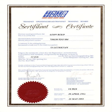 Electrician Trade Test Qualification