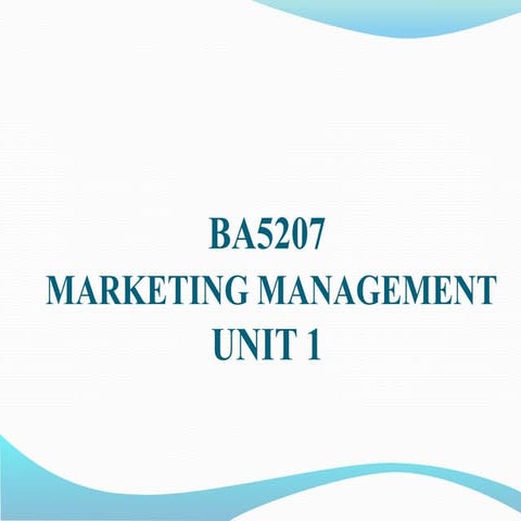 Ba5207 Marketing Management 