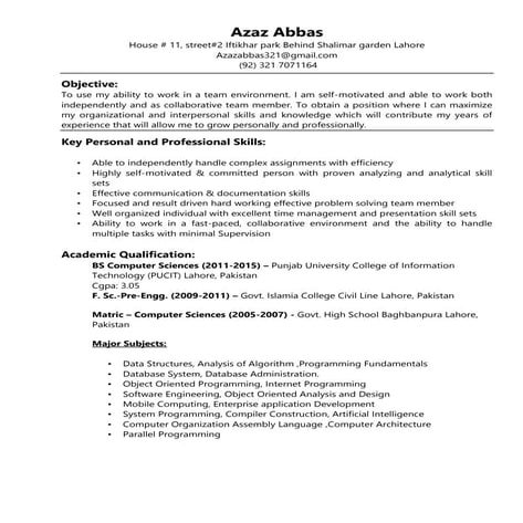 CV-AZAZ ABBAS