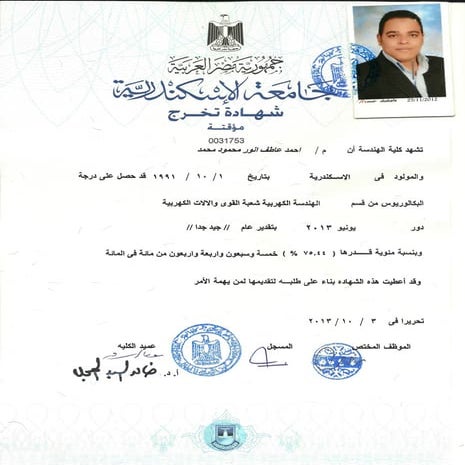 شهادة التخرج